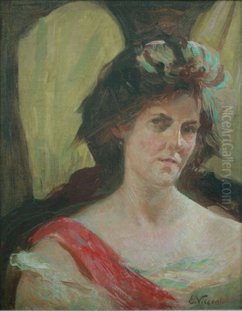 Deveres da Cidade - Estudo para o painel central do triptico Oil Painting by Eliseu Visconti