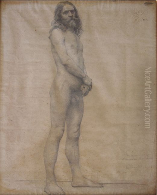 Nu masculino de pe Oil Painting by Eliseu Visconti