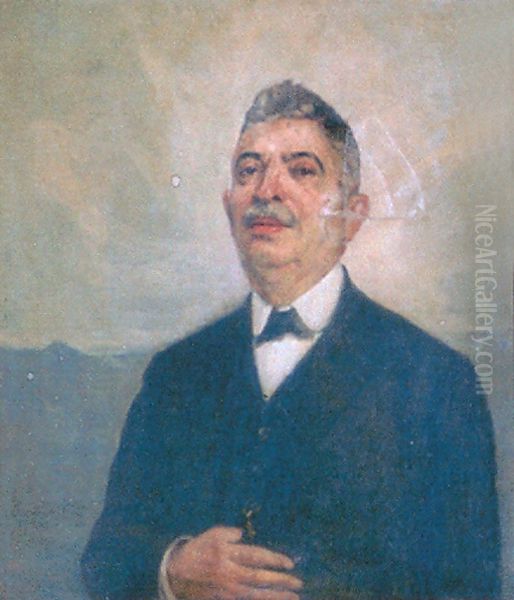 Comendador Albino Ferreira de Sa Coelho Oil Painting by Eliseu Visconti