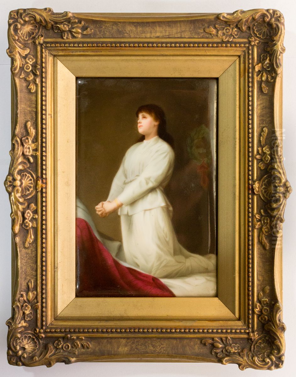 (Mulher ajoelhada), da colecao Museu Historico Nacional Oil Painting by Museu Historico Nacional collection