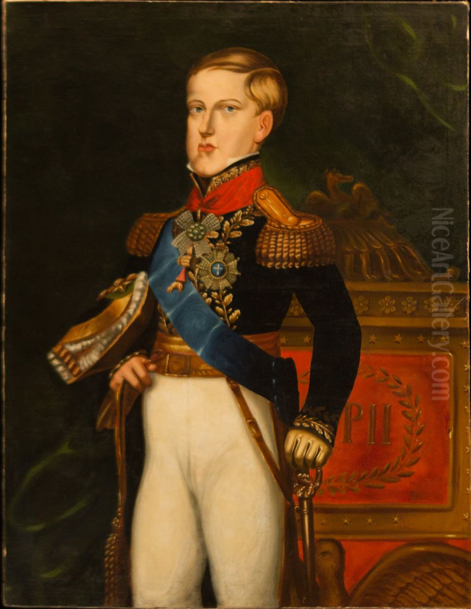Dom Pedro II (1), da colecao Museu Historico Nacional Oil Painting by Museu Historico Nacional collection