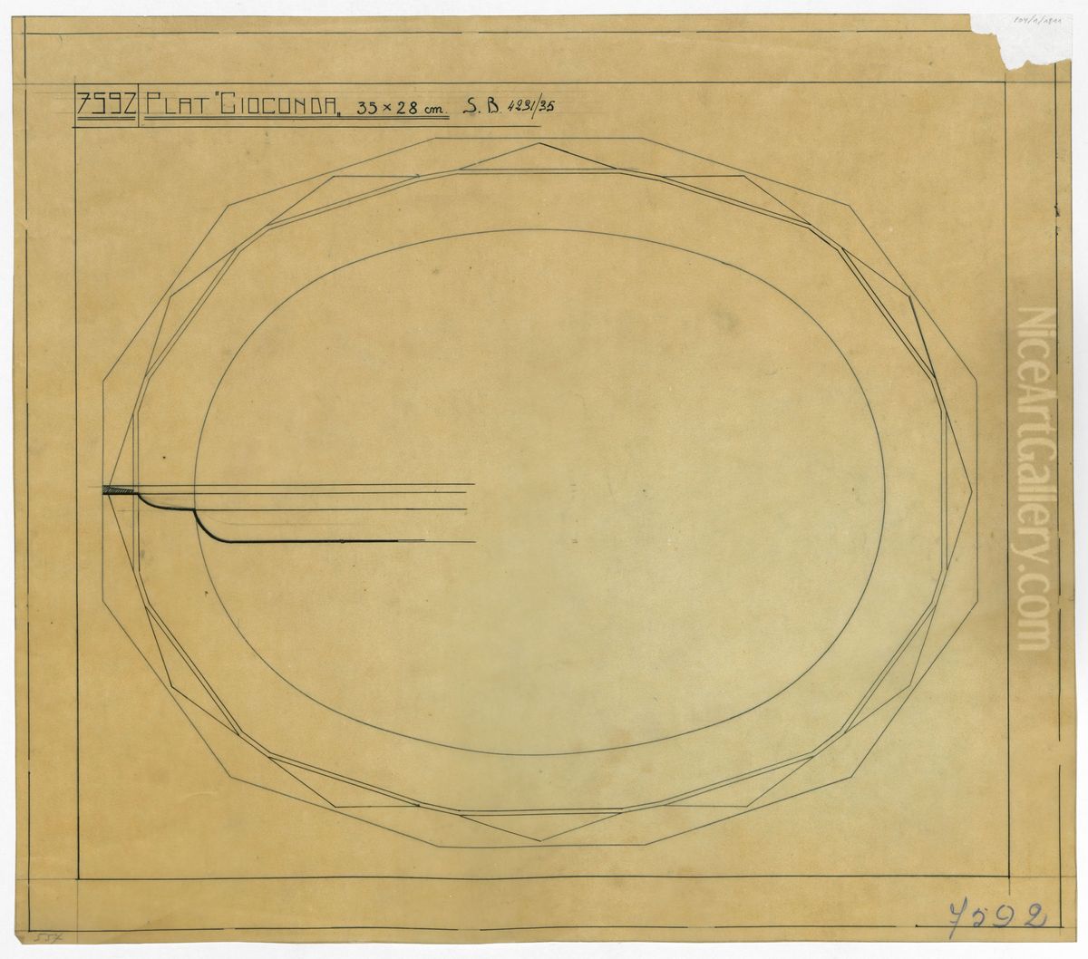 drawing dish Gioconda Oil Painting by Philippe Wolfers