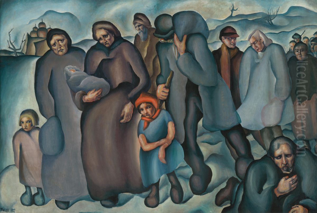 Utecenci Oil Painting by Konstantin Bauer