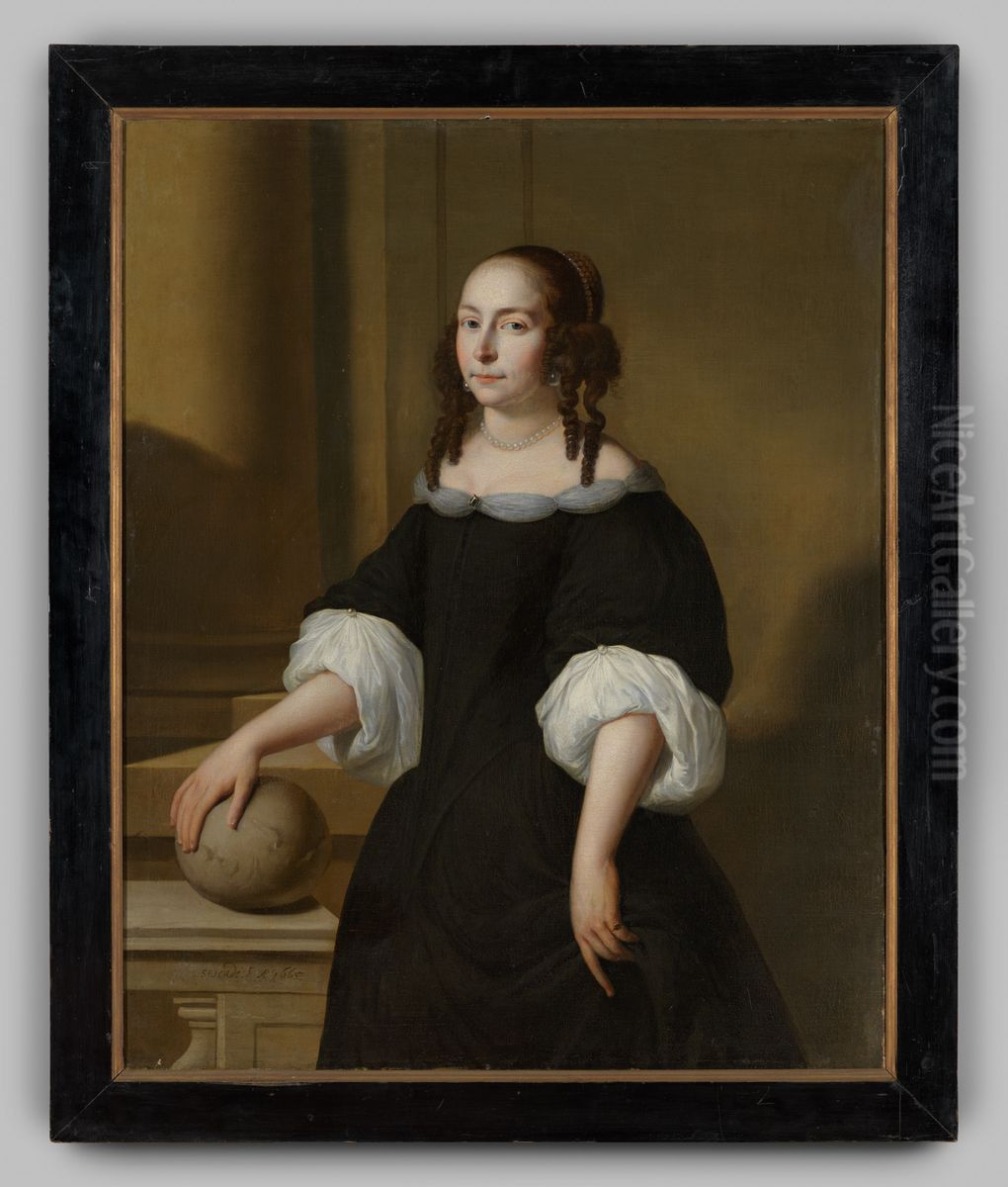 Portrait of Naleken Kelffken (1632-?) Oil Painting by Nicolaes de Helt Stockade