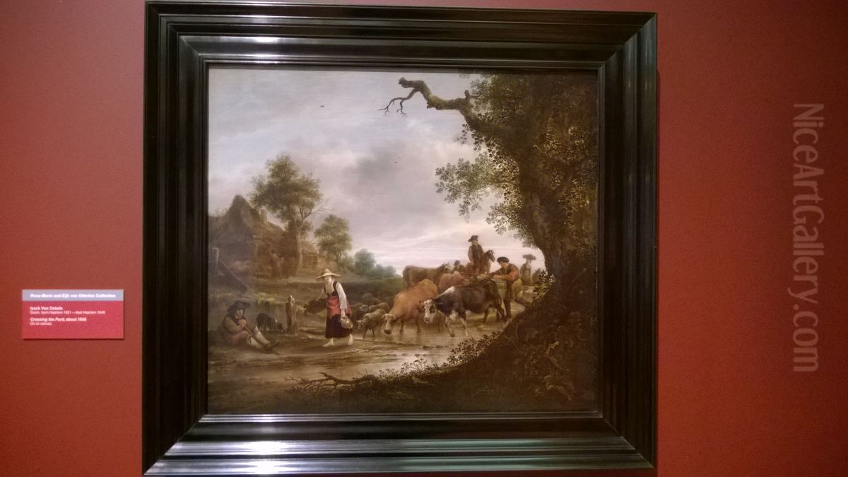 Crossing the Ford Oil Painting by Isaac Van Ostade