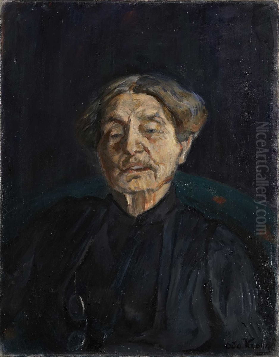 Portrett av Aasta Hansteen Oil Painting by Oda Krohg