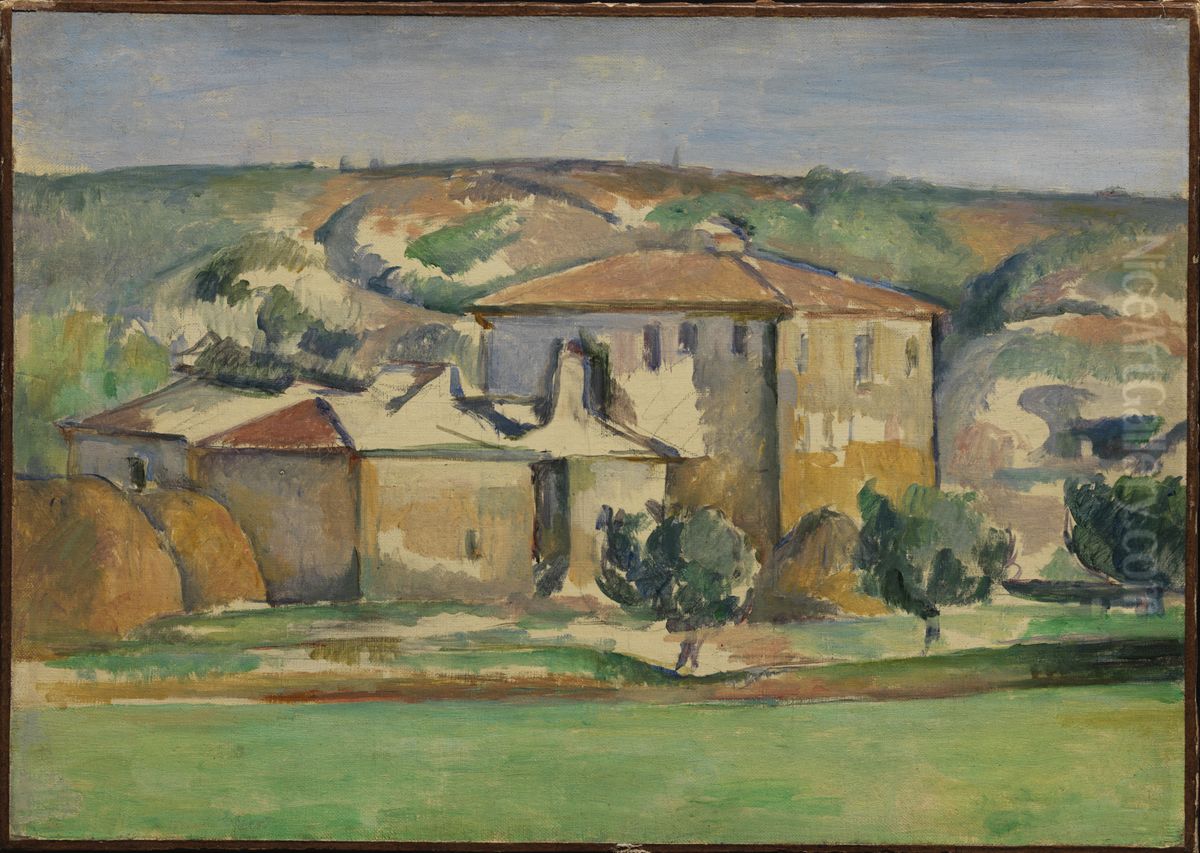 Bastide Provencal Oil Painting by Paul Cezanne