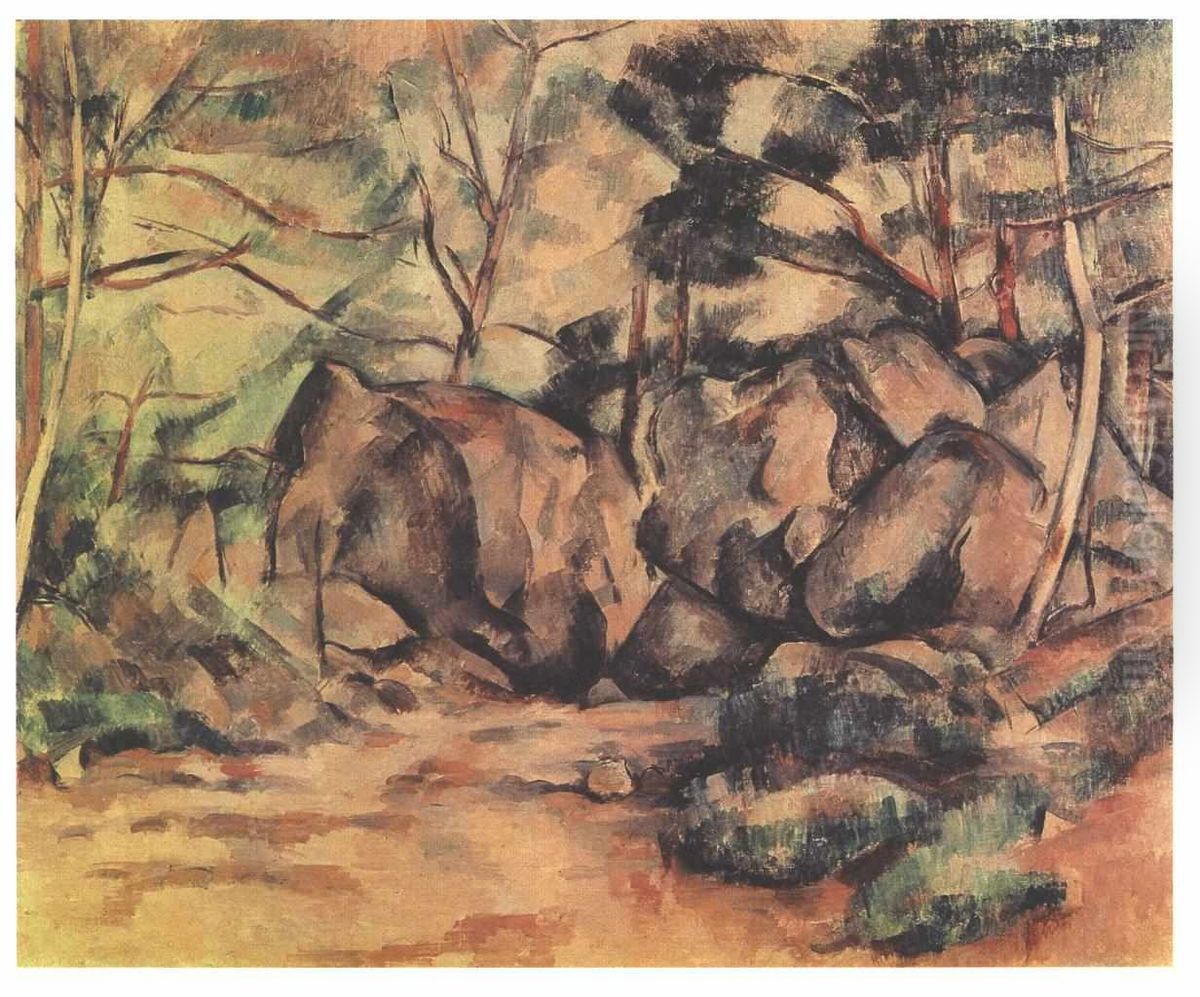 Rochers dans le bois Oil Painting by Paul Cezanne