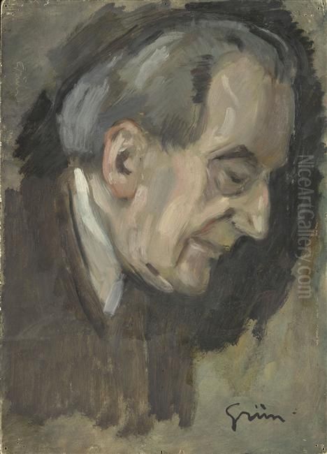 Portrait ofJean-Louis Forain(1852-1931) Oil Painting by Jules-Alexandre Grun