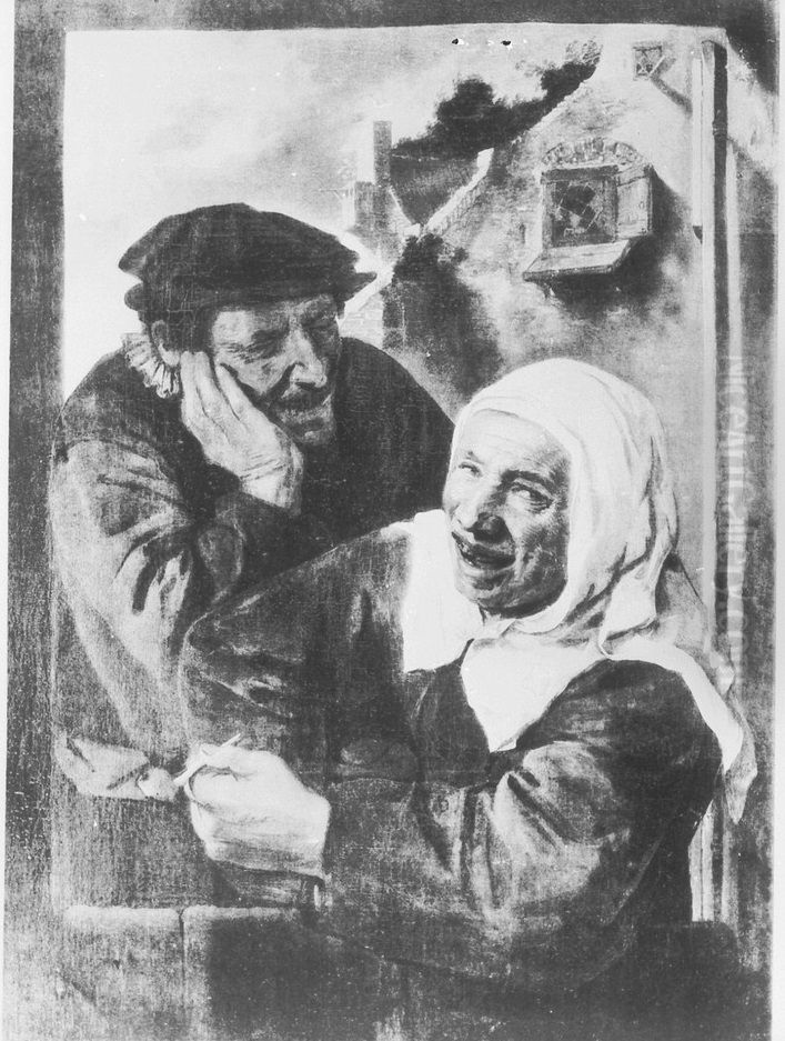 Older Couple Oil Painting by Harmen Hals