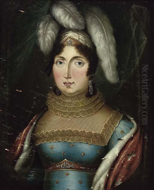 Portrait Of Maria Teresa D'austria-este Oil Painting by Stafano Chiantore