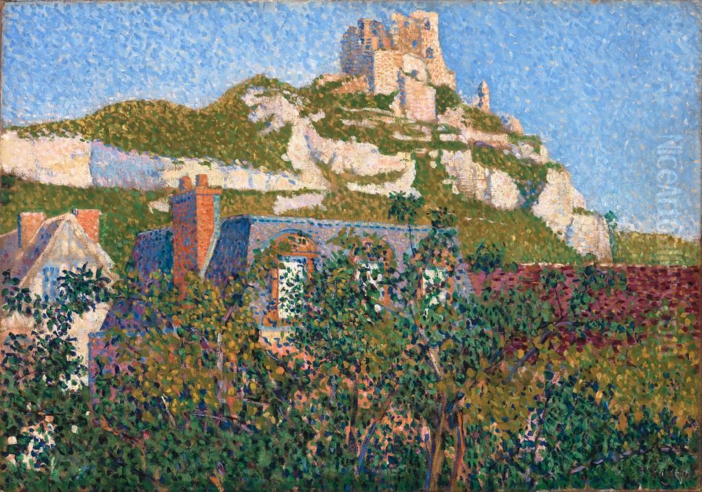 The Chateau Gaillard, View from My Window, Petit-Andely Oil Painting by Paul Signac