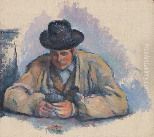 Le Joueur de cartes Oil Painting by Paul Cezanne