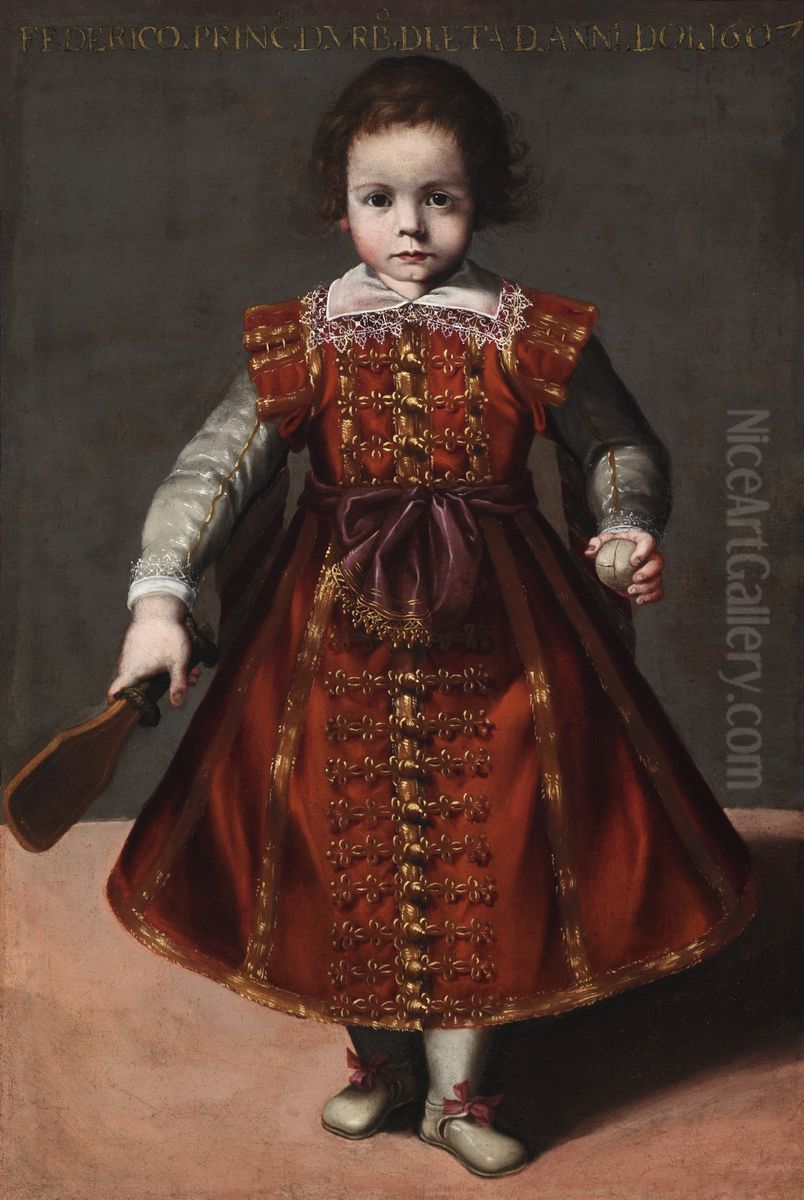 Federico, Prince of Urbino, at the Age of Two Years Oil Painting by Alessandro Vitali