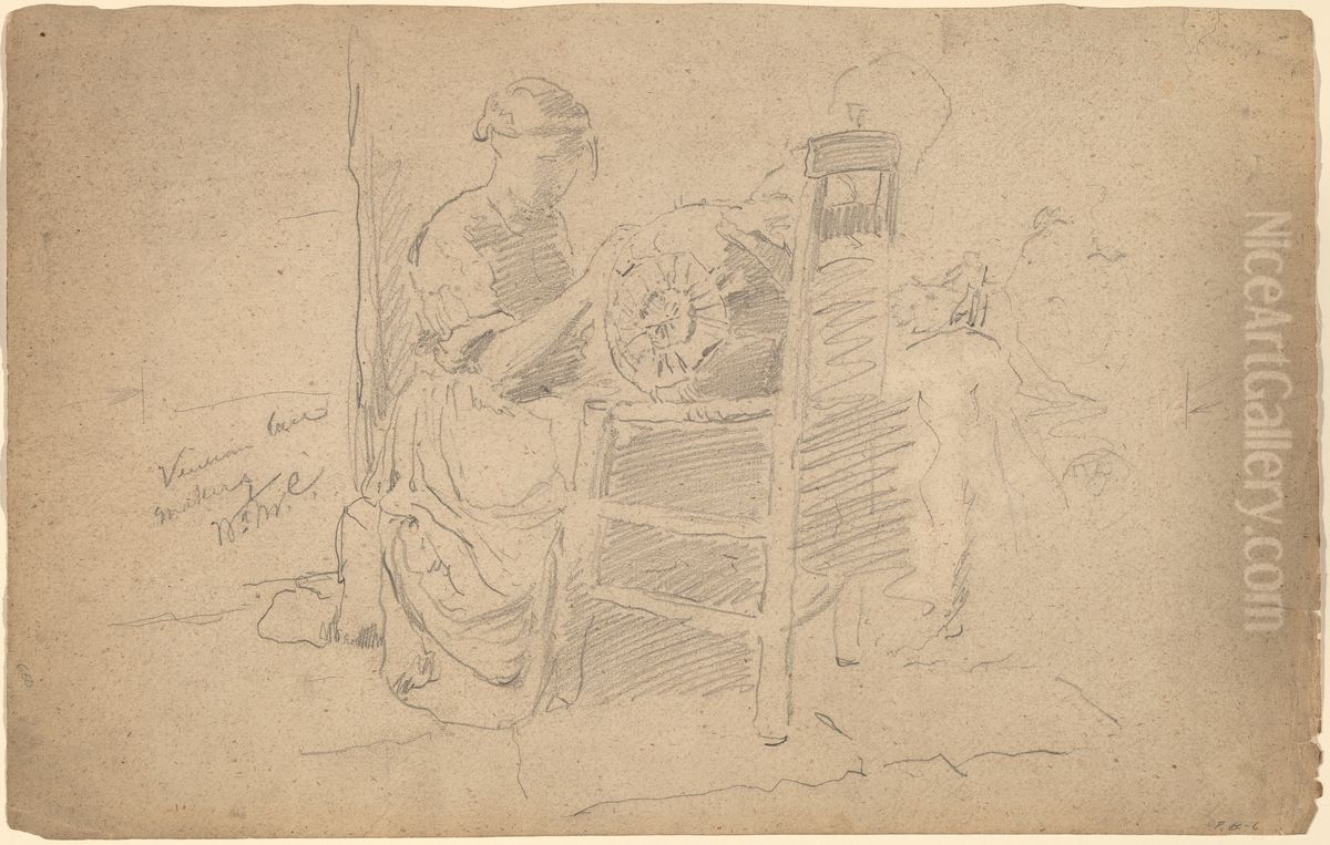 Venetian Lace Making Oil Painting by William Merritt Chase