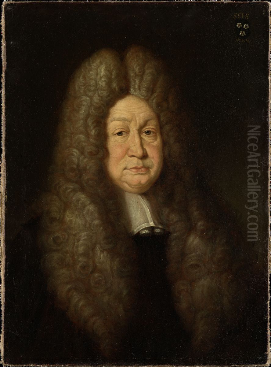 Bildnis des Johann Georg von Holzhausen (1643-1721) Oil Painting by Johann Heinrich Roos