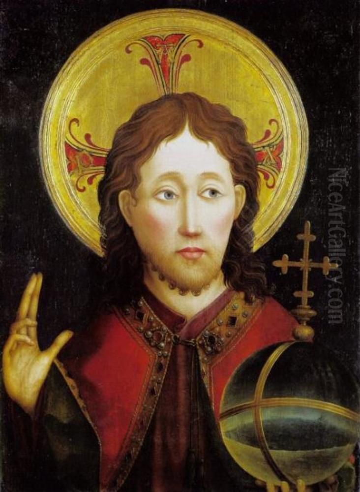 Salvator Mundi Oil Painting by Master of the Darmstadt Passion