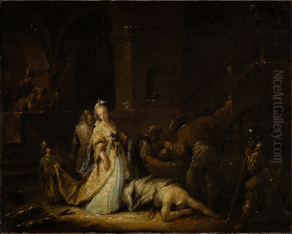 The Decapitation of St John the Baptist Oil Painting by Johann Georg Trautmann