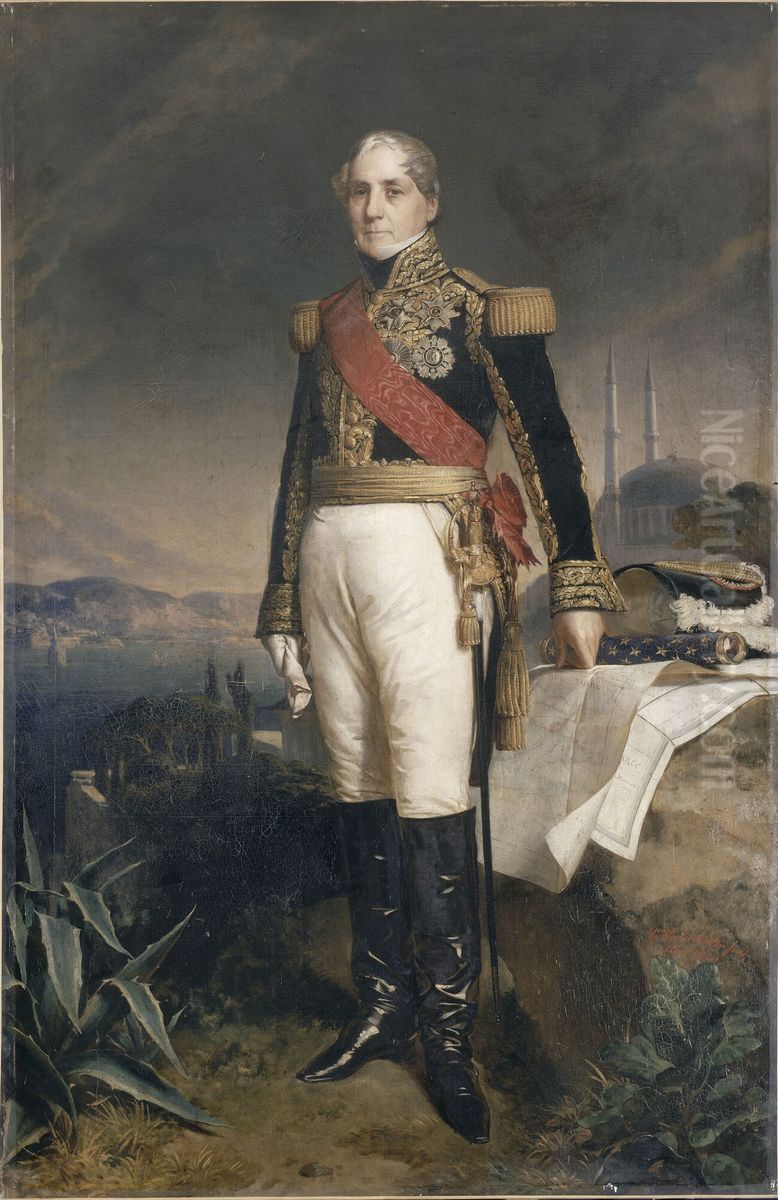Francois-Horace, comte Sebastiani, marechal de France (1772-1851) Oil Painting by Franz Xavier Winterhalter