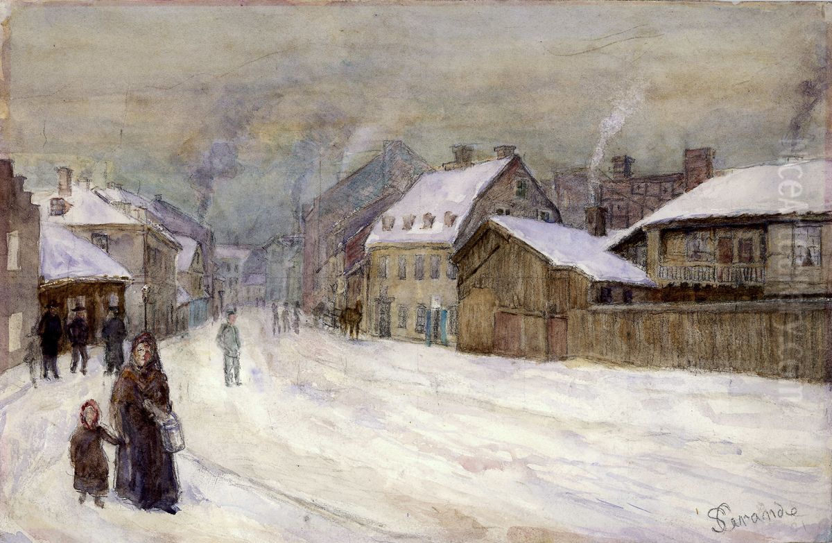 Fra Vognmannsgata Oil Painting by Severin Grande