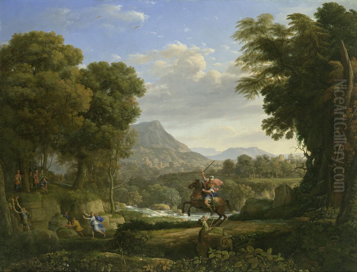 Landscape with Saint George and the Dragon Oil Painting by Claude Lorrain (Claude Gellee)