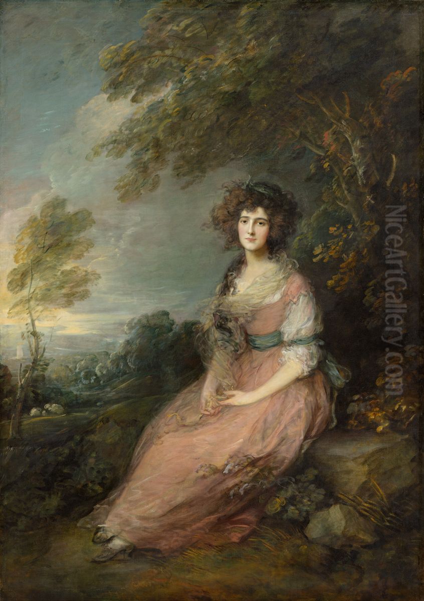 Portrait of Mrs. Richard Brinsley Sheridan Oil Painting by Thomas Gainsborough