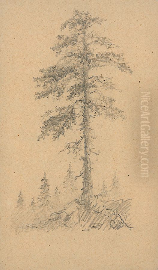 Furutre Oil Painting by Theodor Kielland-Torkildsen