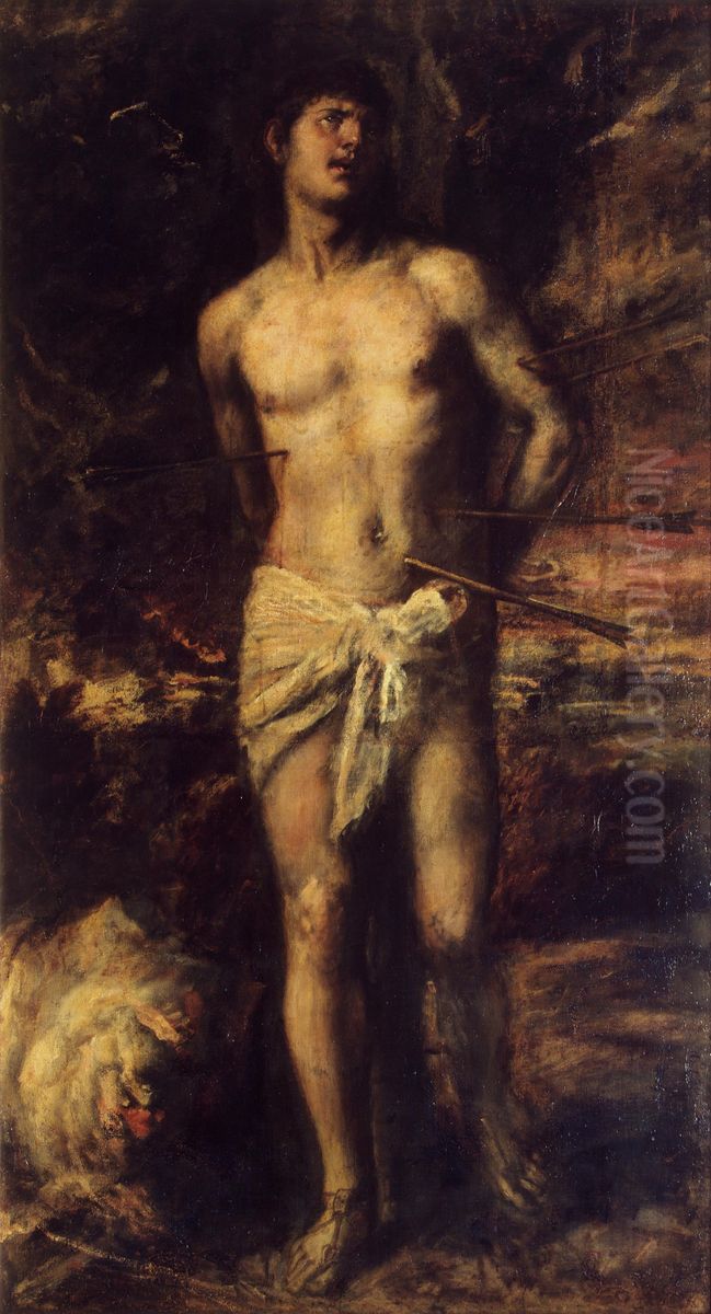Saint Sebastian Oil Painting by Titian