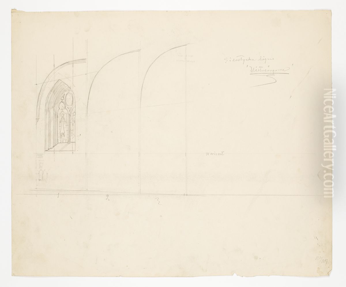 Scenografiskiss av Thorolf Jansson Oil Painting by Thorolf Jansson