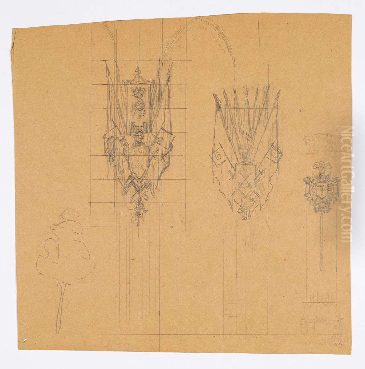 Scenografiskiss av Christian Jansson Oil Painting by Johan Christian Jansson