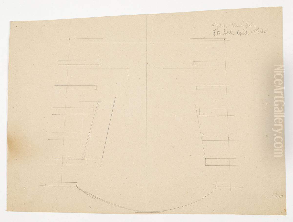 Scenografiskiss av Christian Jansson Oil Painting by Johan Christian Jansson