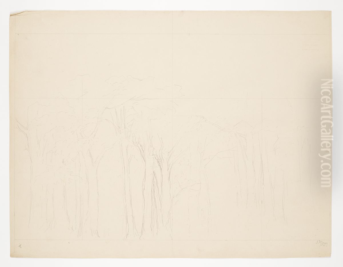 Scenografiskiss av Christian Jansson Oil Painting by Johan Christian Jansson