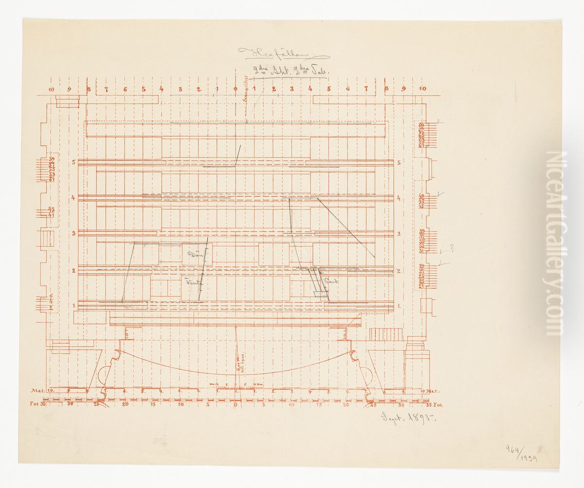 Scenografiskiss av Christian Jansson Oil Painting by Johan Christian Jansson