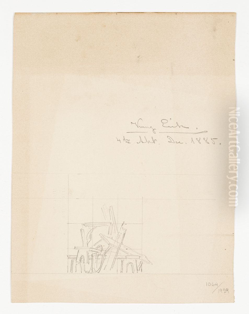 Scenografiskiss av Christian Jansson Oil Painting by Johan Christian Jansson