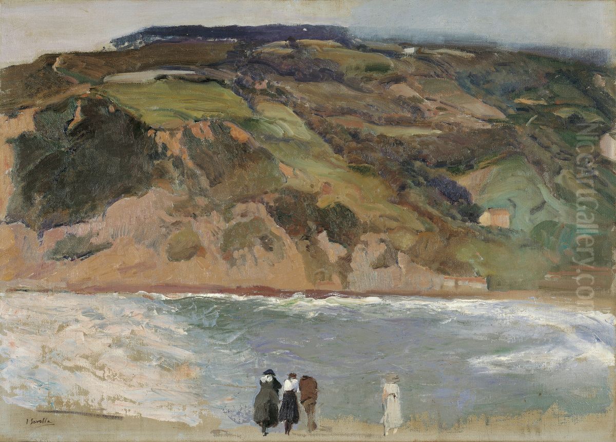 Breakwater at San Sebastian Oil Painting by Joaquin Sorolla