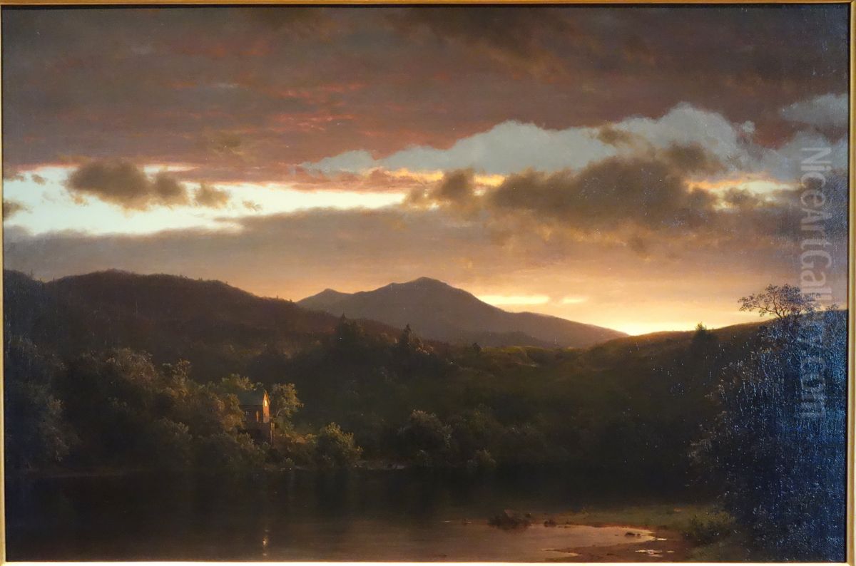 Twilight Oil Painting by Frederic Edwin Church