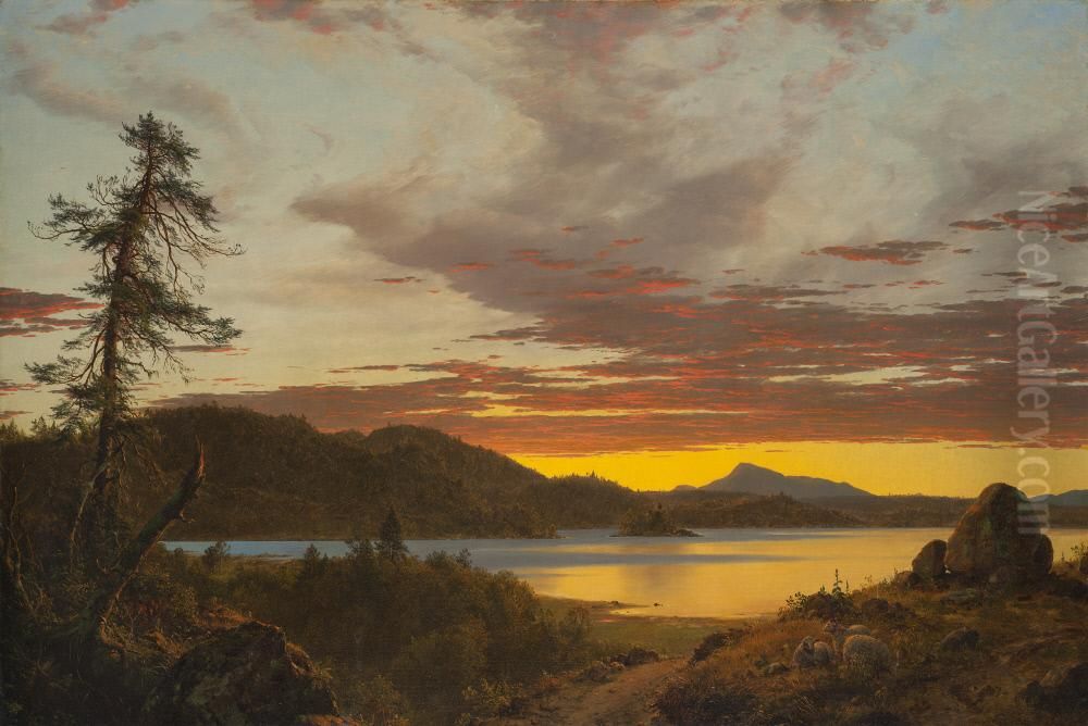 Sunset Oil Painting by Frederic Edwin Church