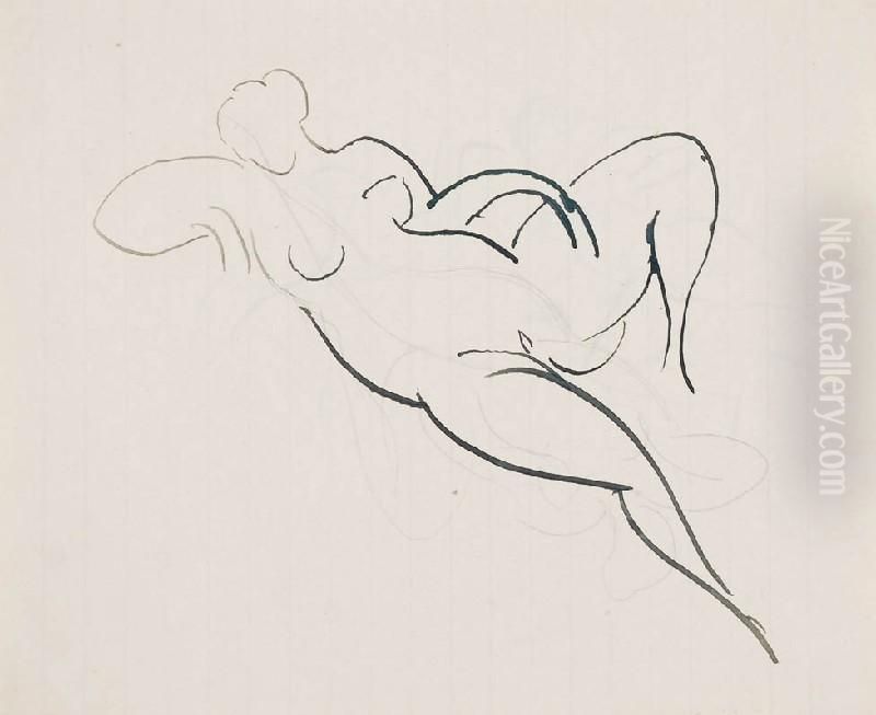 Akt Oil Painting by Leon Chwistek