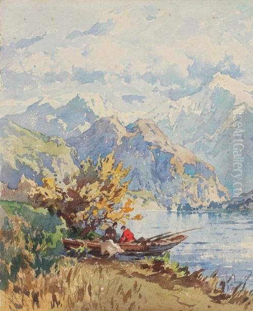 La Conversation Oil Painting by Eugene Ciceri