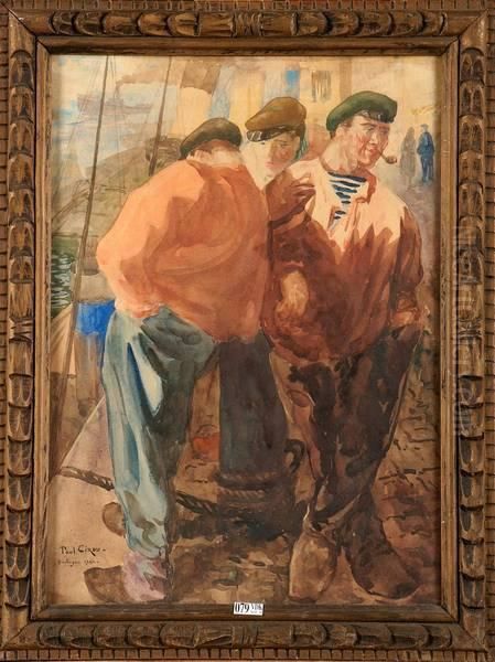 Marins Sur Les Quais De Boulogne Oil Painting by Paul Cirou