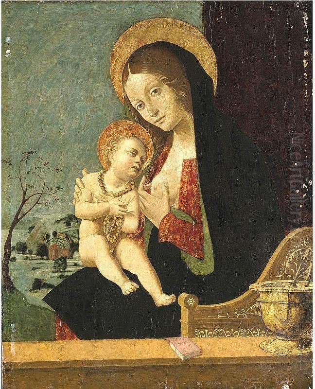 Madonna And Child Oil Painting by Vincenzo Civerchio