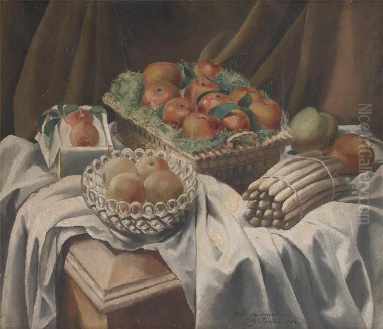 La Table Garnie Oil Painting by Albert Claes-Thobois