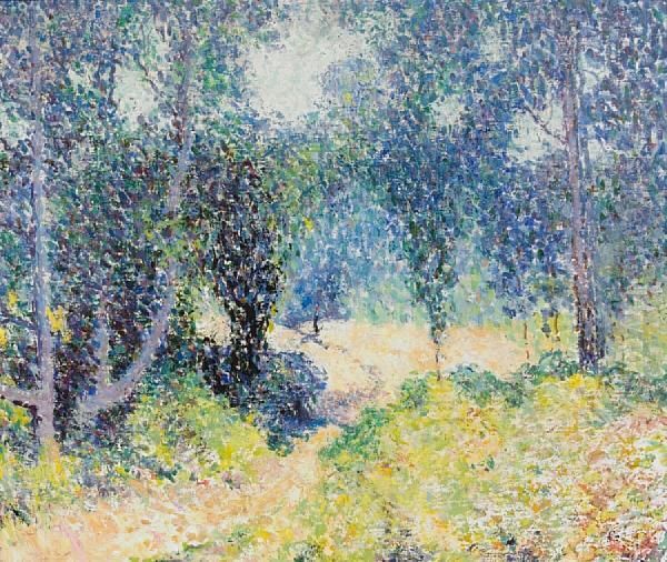 Path Through The Woods Oil Painting by William Henry Clapp