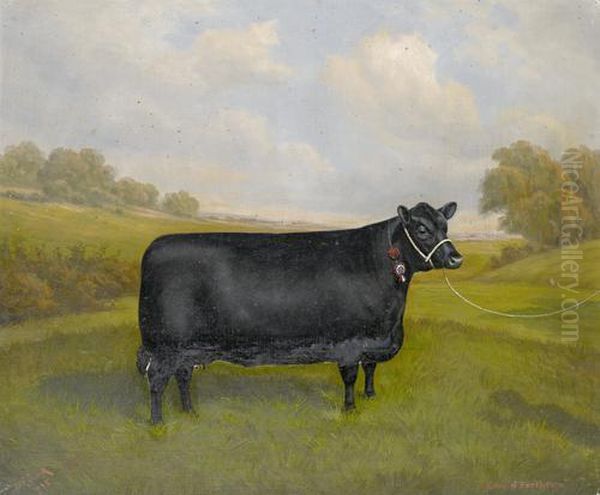 Edra Of Portlethen Oil Painting by William Clark Of Greenock