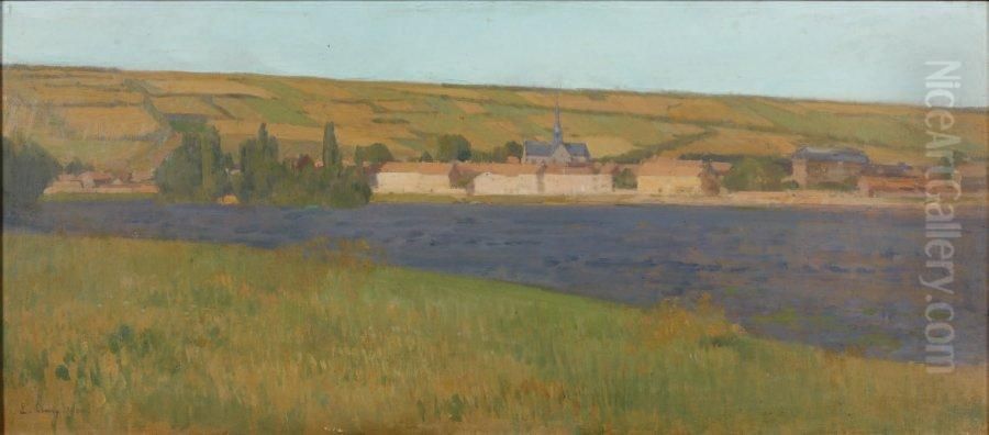 La Seine Aux Andelys Oil Painting by Jean Eugene Clary