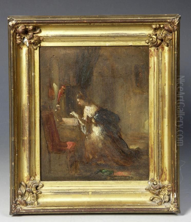Jacl Trulove's Mistress Reading Oil Painting by Thomas Clater