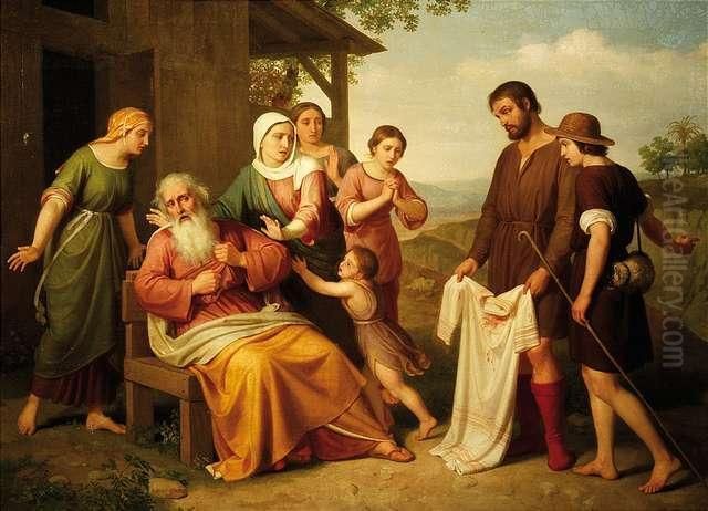 Joseph'scoat Brought To Jacob Oil Painting by Pelegrin Clave Y Rogue