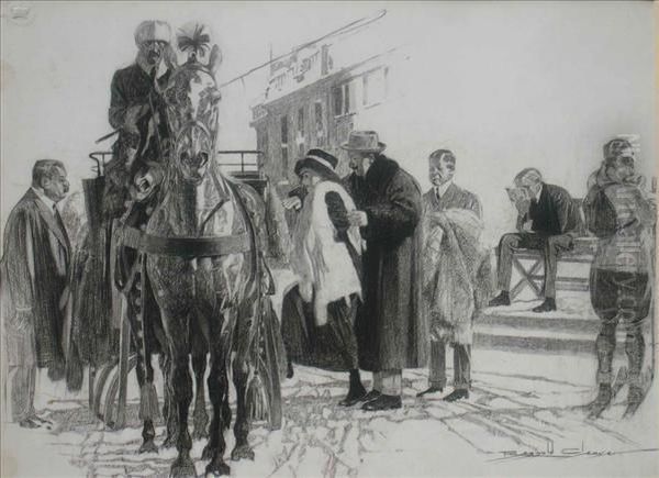 Then Who Shouldcome Along But Mr Money In The Flesh - And That Made Up Her Mindand Settled The Matter Oil Painting by Reginald Thomas Cleaver