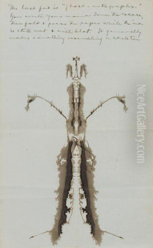 Autograph Note Oil Painting by Samuel Twain Mark Clemens