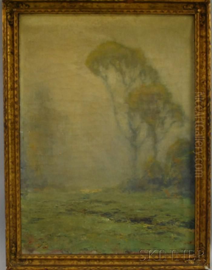 Misty Landscape Oil Painting by John Clifford Huffington